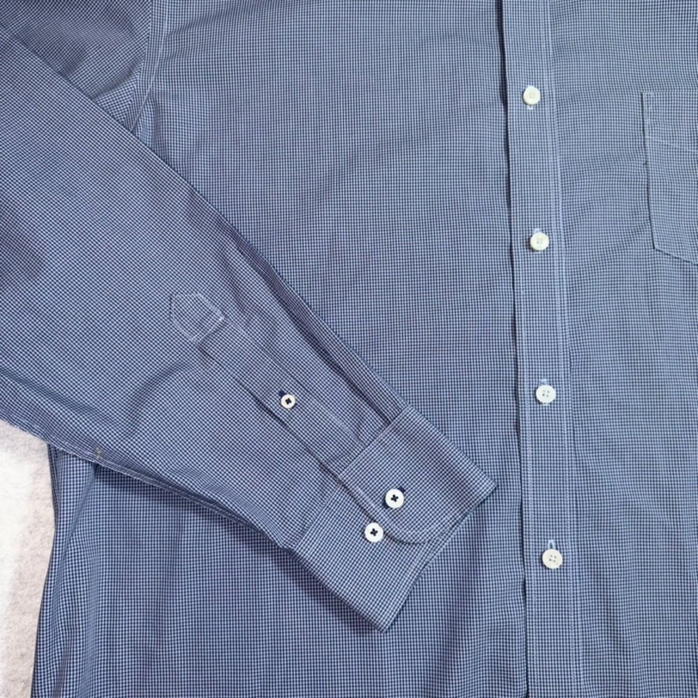 UNTUCKit Dress Shirt Mens 3XL Blue Plaid Long Sleeve Marcasin 35672 - Picture 5 of 12